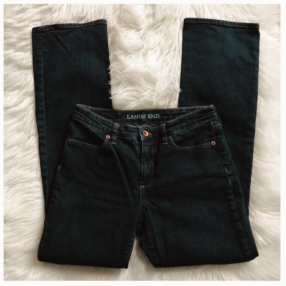 Women’s lands end boot cut leg jeans